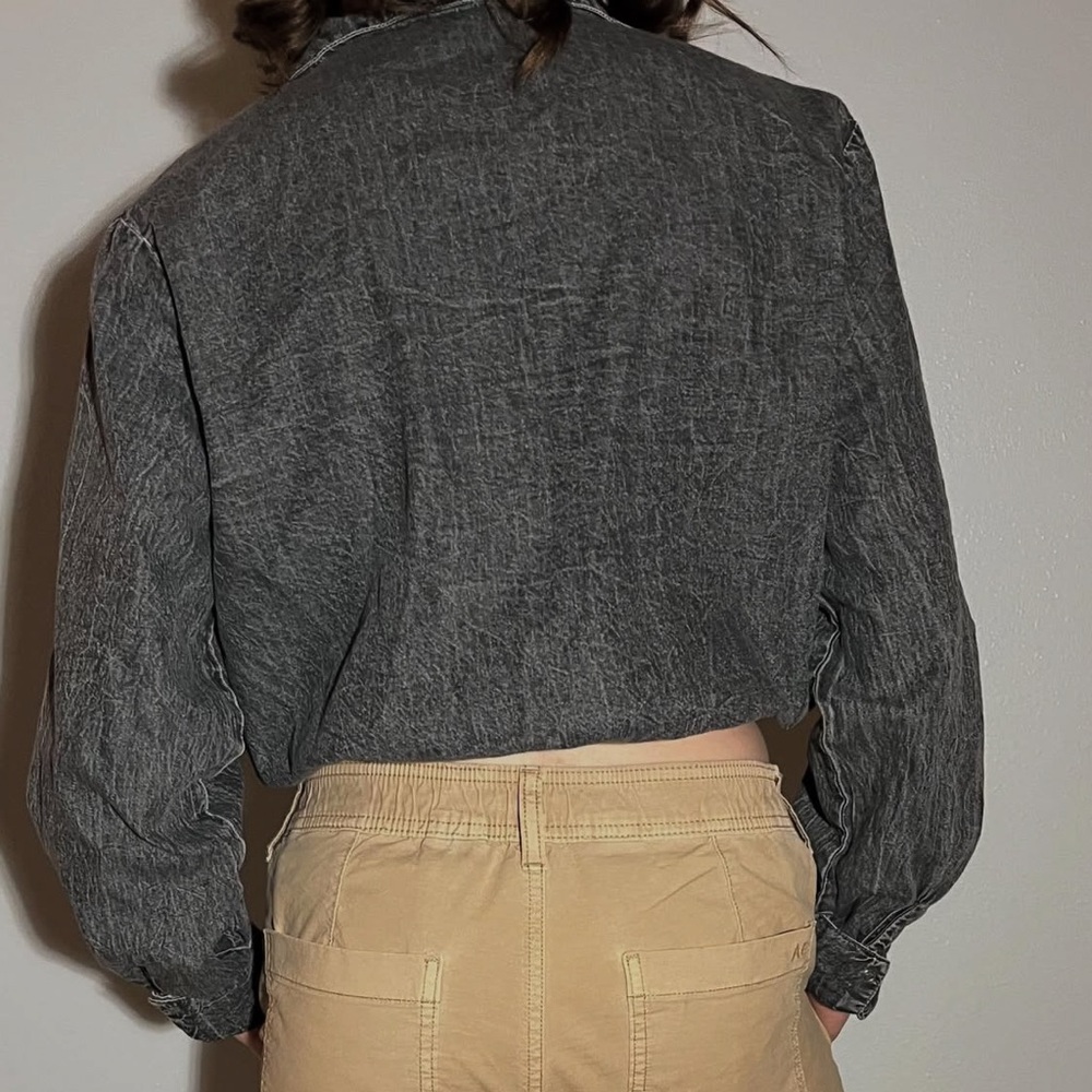 Elan Charcoal Denim Top